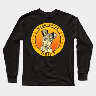 Manchester Terrier Dog Portrait Long Sleeve T-Shirt